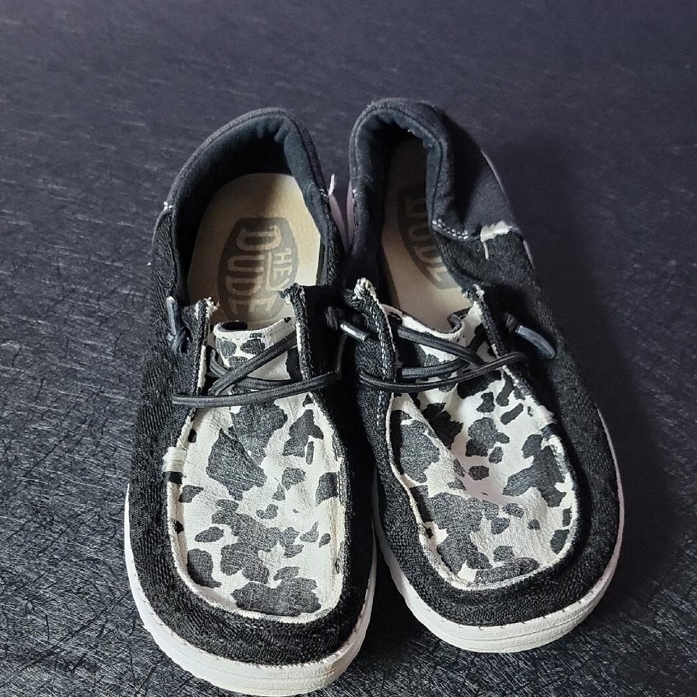 Hey Dude Black and White Moccasins Casual Slip-On Shoes